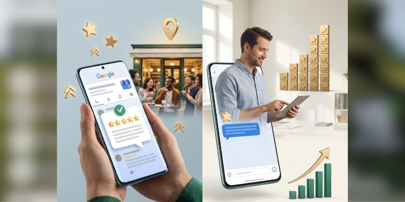 Painel do Perfil da Empresa no Google mostrando avaliações respondidas com frequência e consistência para SEO local